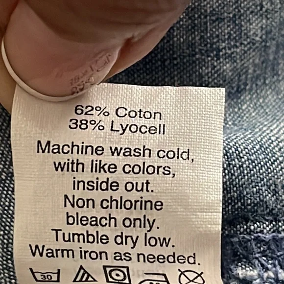 MADEWELL Denim Tie-Sleeve Button down Shirt size XS Soft Denim 100% Cotton - Picture 14 of 16